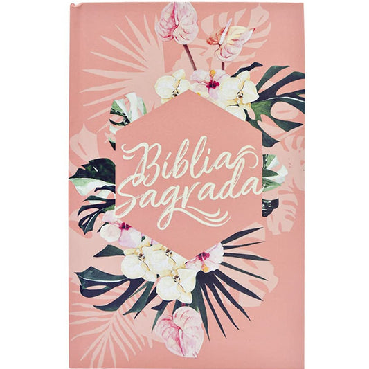 Bíblia Sagrada Flores | ACF | Letra Normal | Capa Dura
