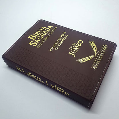 Bíblia Sagrada Harpa Avivada e Corinhos | ARC | Letra Jumbo | Índice | Luxo Vinho