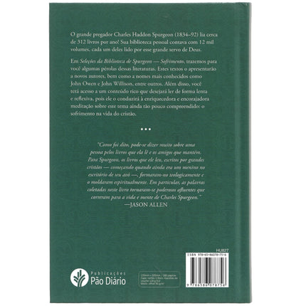 Seleções da Biblioteca de Spurgeon | Sofrimento | Capa Dura