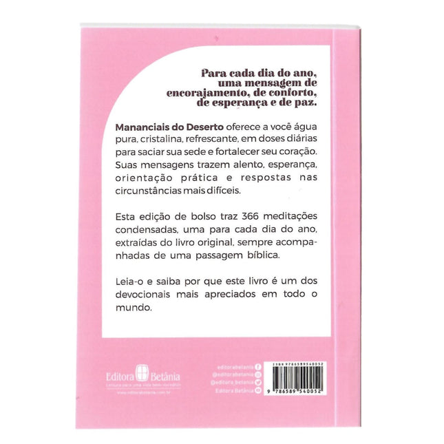 Devocional de Bolso Mananciais no Deserto | Lettie Cowman | Rosa