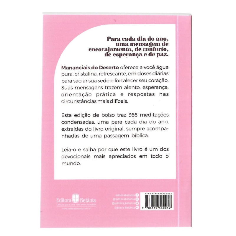 Devocional de Bolso Mananciais no Deserto | Lettie Cowman | Rosa
