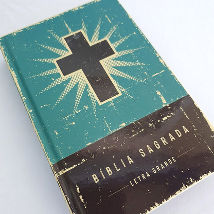 Bíblia Retrô Turquesa | Leitura Perfeita | NVI | Letra Grande | Capa Dura