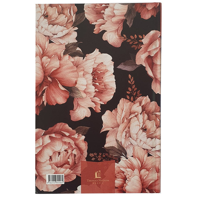 Bíblia Peônias Rosadas | Leitura Perfeita | ACF | Letra Grande | Capa Dura