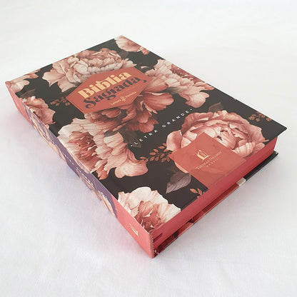 Bíblia Peônias Rosadas | Leitura Perfeita | ACF | Letra Grande | Capa Dura