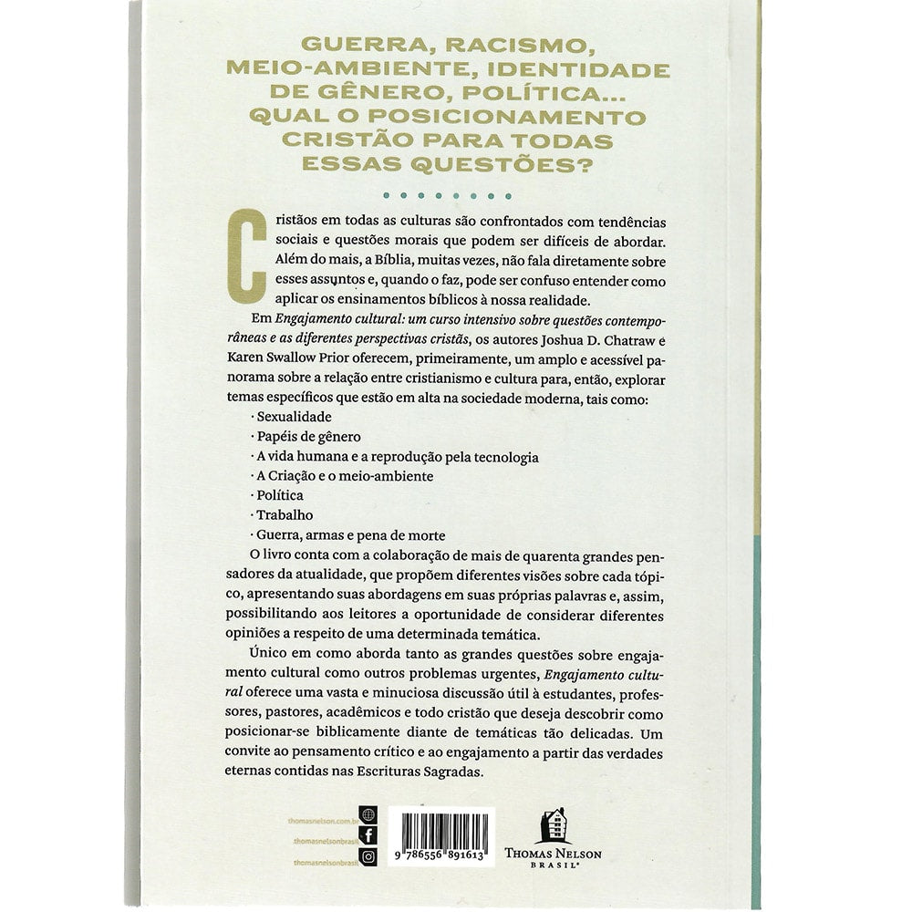 Engajamento cultural | Joshua D Chatraw e Karen Swallow Prior