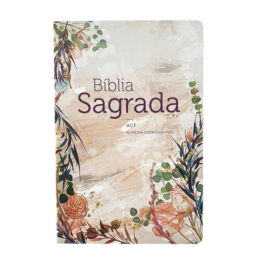 Bíblia Flor Marmorizada | ACF | Letra Normal | Capa Dura