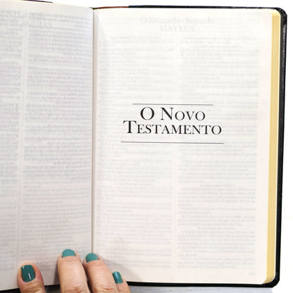 Bíblia King James 1611 Ultrafina Ampliada | Letra Normal | Capa Marrom e Preta
