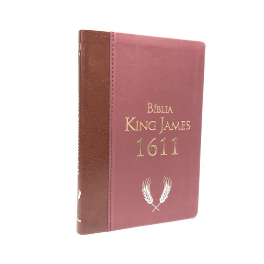 Bíblia King James 1611 Ultrafina Ampliada | Letra Normal | Capa Marrom e Vinho