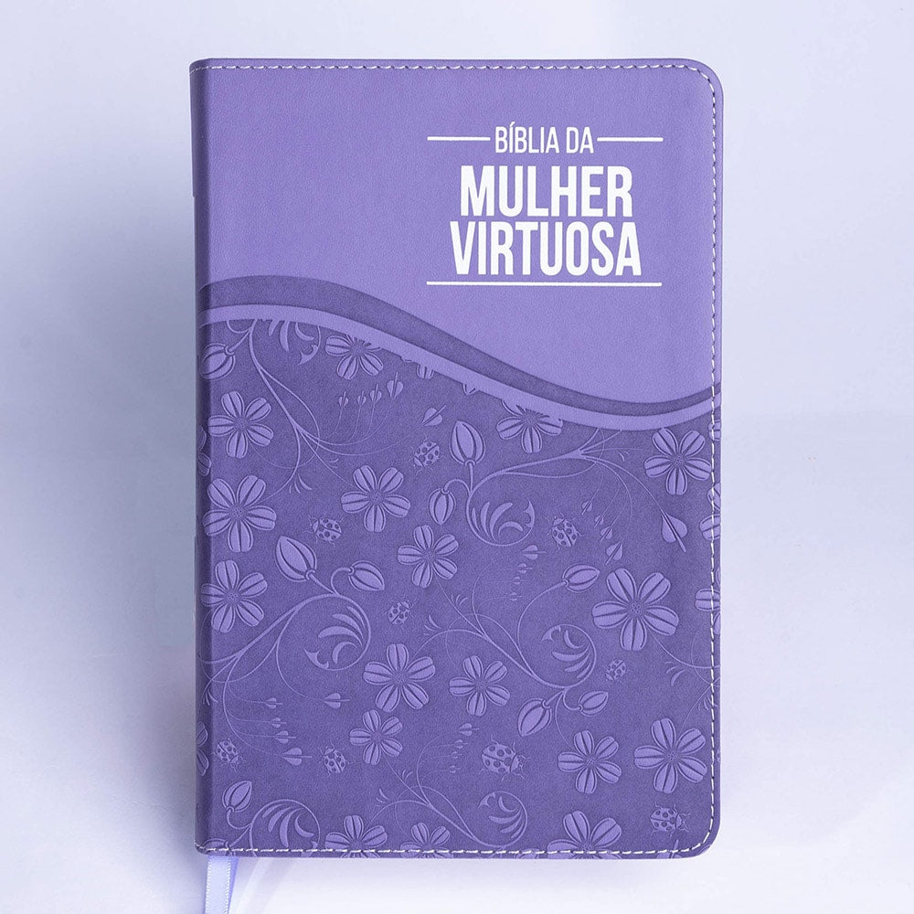 Bíblia da Mulher Virtuosa | ARC | Letra Normal | PU Luxo Purple