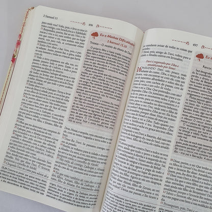 Bíblia da Mulher Virtuosa | ARC | Letra Normal | PU Luxo Red