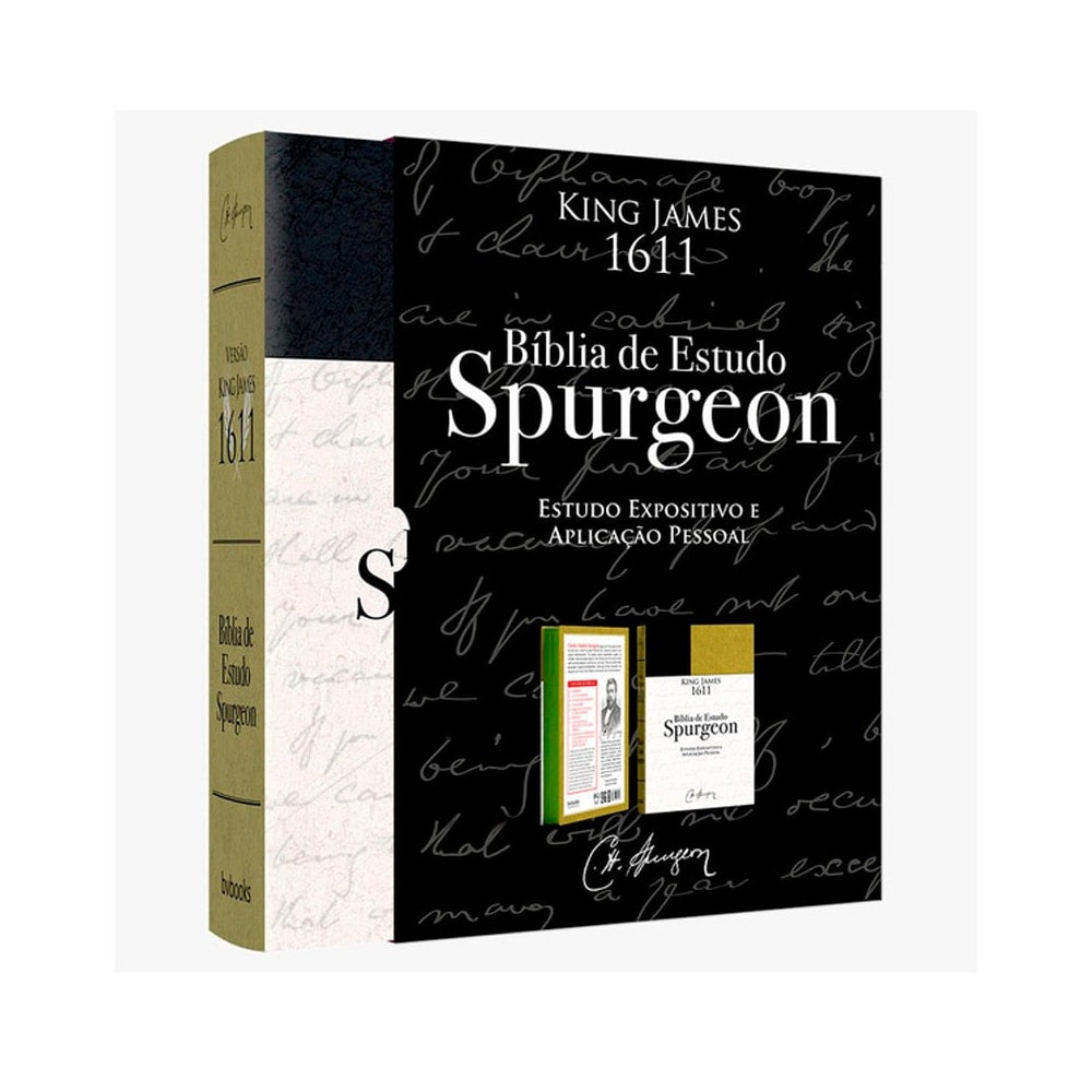 Bíblia de Estudo Spurgeon | King James 1611 | Letra Grande | Luxo | Verde