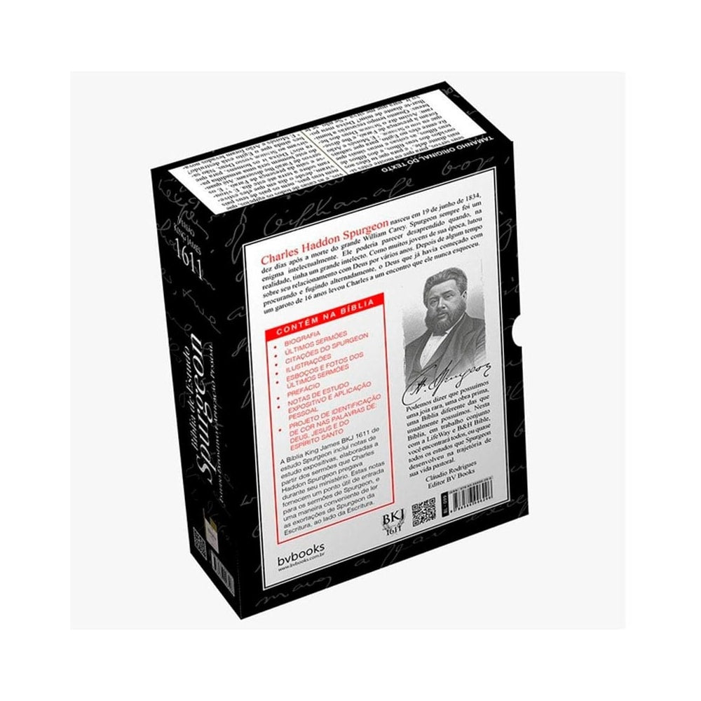 Bíblia de Estudo Spurgeon | King James 1611 | Letra Grande | Luxo | Verde