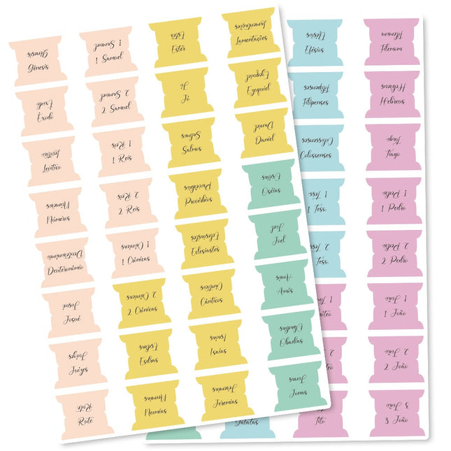 Abas Adesivas para Bíblias | Marcador Índice Color