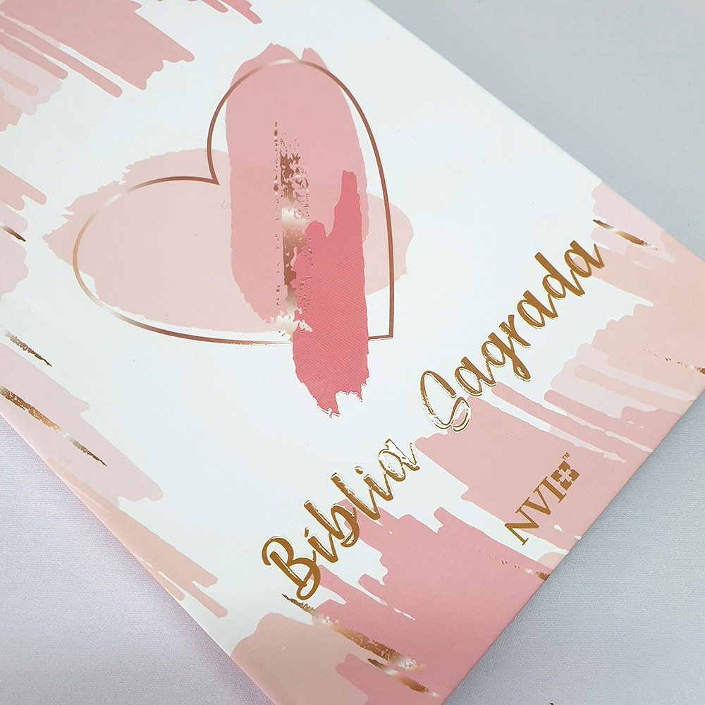 Bíblia Sagrada Slim Pinceladas de Amor | NVI | Letra Maior | Semi Luxo