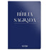 Bíblia Sagrada Slim | NVI | Letra Maior | PU Semi Luxo Azul