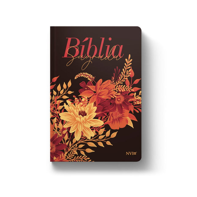 Bíblia Sagrada Slim Buquê de Flores | NVI | Letra Maior | Flexível