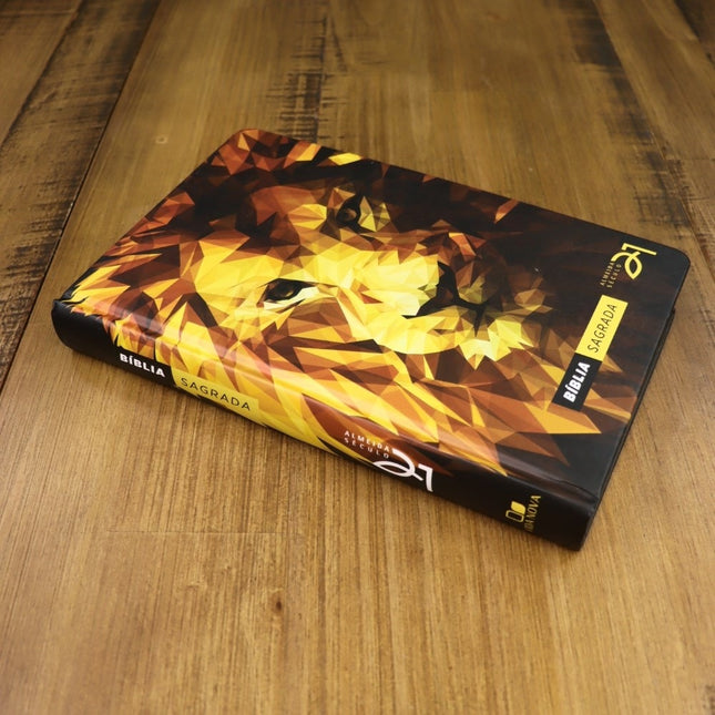 Bíblia Almeida Século 21 | A21 | Letra Média | Capa Dura | Lion Low Poly