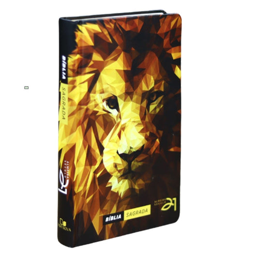 Bíblia Almeida Século 21 | A21 | Letra Média | Capa Dura | Lion Low Poly