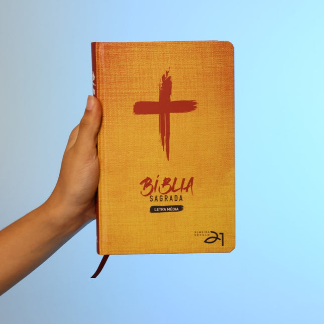 Bíblia Almeida Século 21 | A21 | Letra Média | Capa Dura | Cruz de Cristo