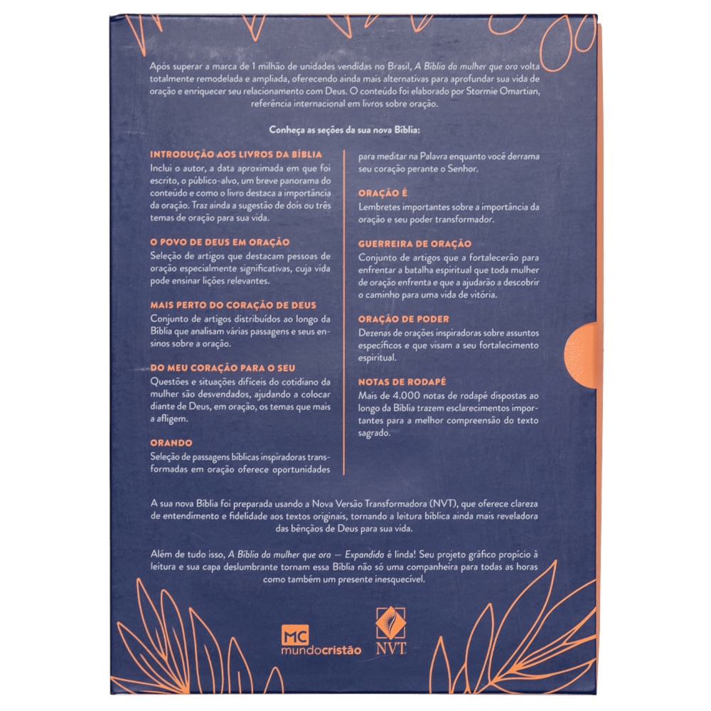 A Bíblia da Mulher que Ora - Edição Expandida | NVT | Letra Normal | Salmão