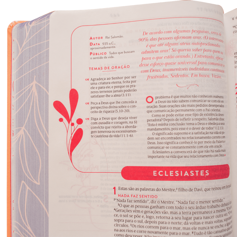 A Bíblia da Mulher que Ora - Edição Expandida | NVT | Letra Normal | Salmão