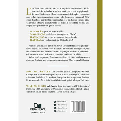 Introducão Geral à Bíblia | Norman L Geisler e William E Nix