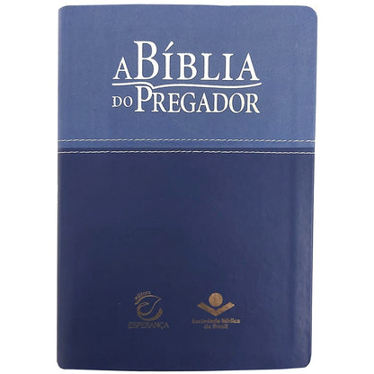 A Bíblia do Pregador | ARC | Letra Normal | Média | Azul Claro e Escuro