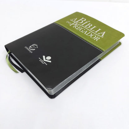 A Bíblia do Pregador | ARA | Letra Normal | Capa PU Verde e Preta
