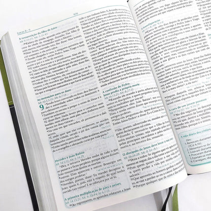 A Bíblia do Pregador | ARA | Letra Normal | Capa PU Verde e Preta