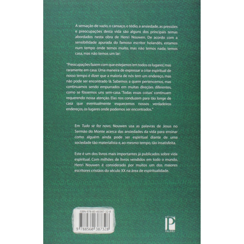 Tudo se fez Novo | Henri Nouwen