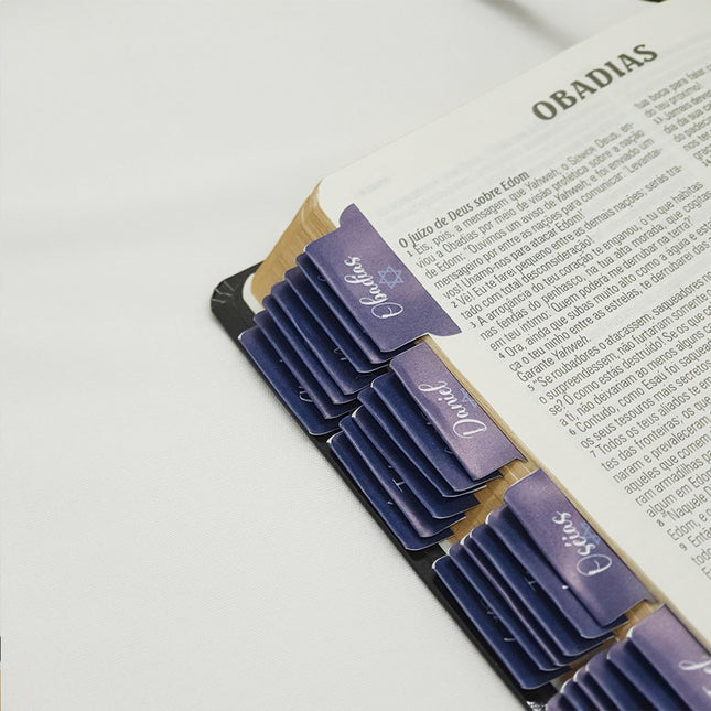 Abas Adesivas para Bíblias | Marcador Índice Israel Azul