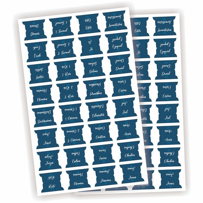 Abas Adesivas para Bíblias | Marcador Índice Israel Azul