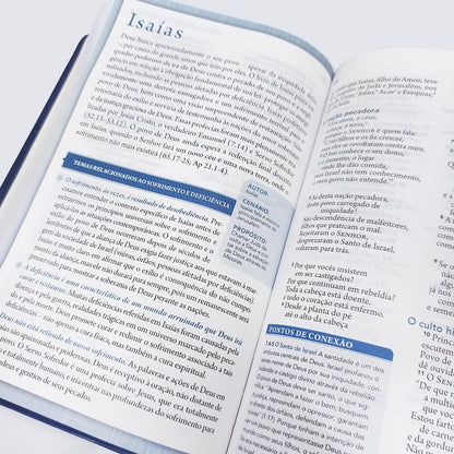 Bíblia Além do Sofrimento | NAA | Letra Normal | Azul