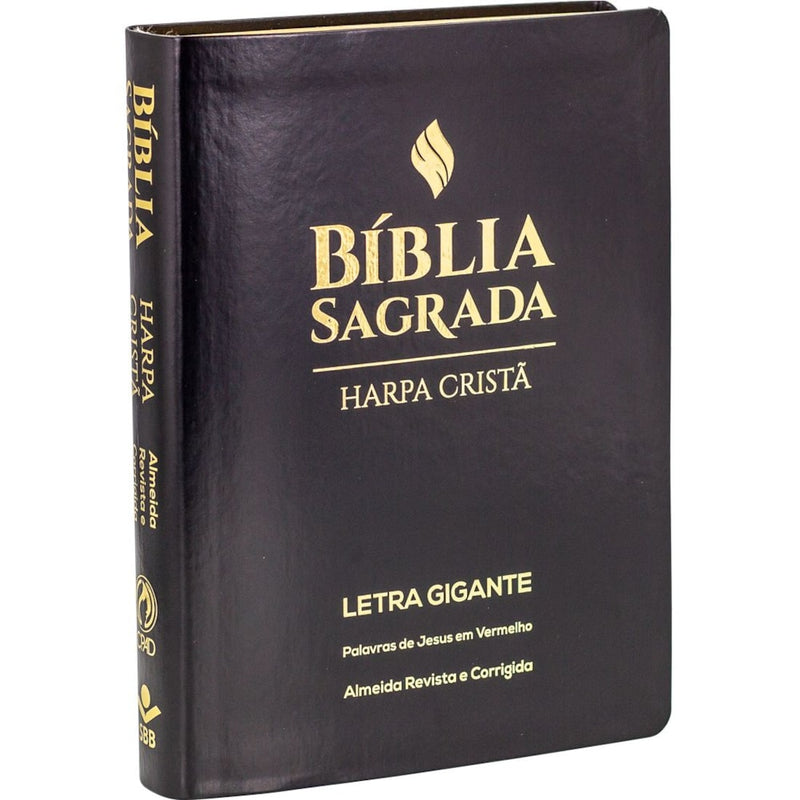 Bíblia Sagrada Grande com Harpa Cristã | ARC | Letra Gigante | Capa Luxo Preta