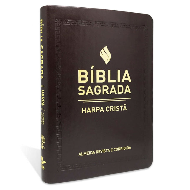 Bíblia Sagrada Slim com Harpa Cristã | ARC | Letra Normal | Marrom