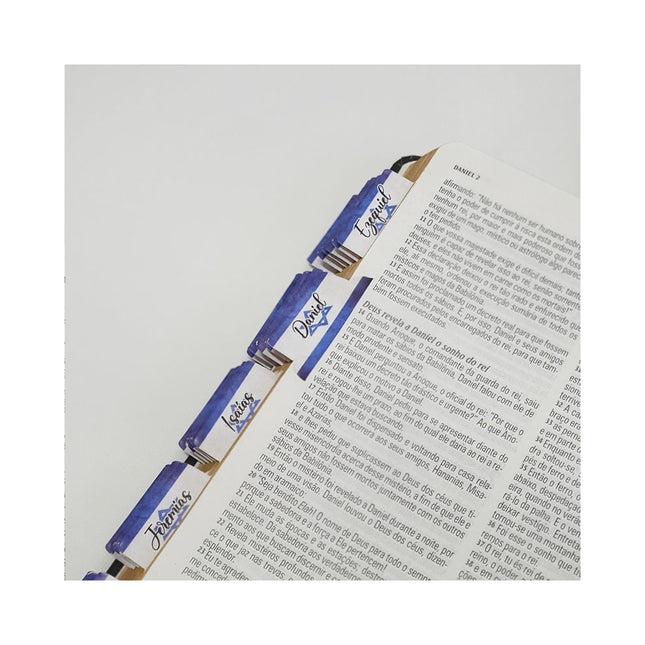 Abas Adesivas para Bíblias | Marcador Índice Israel Branco