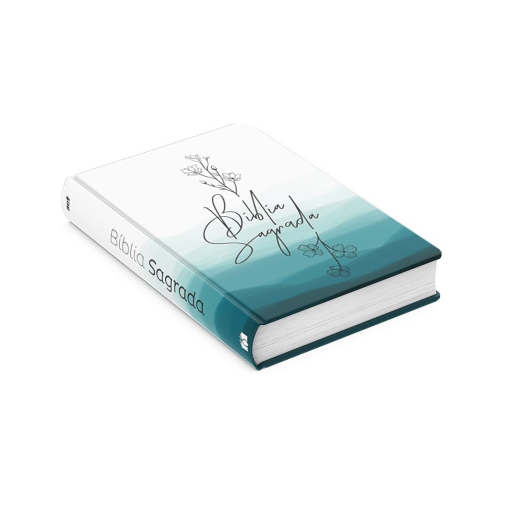 Bíblia Sagrada Flor Azul Evangelismo | ACF | Letra Normal | Capa Dura