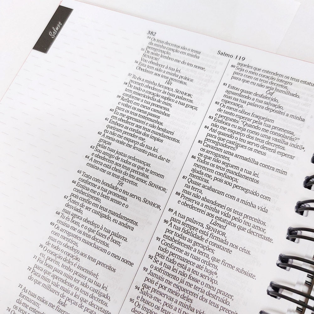 Bíblia com Espaço para Anotações | NVI | Letra Normal | Ramos Preta