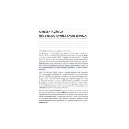 Bíblia De Estudo Nova Bíblia Viva | NVB | Capa Preta