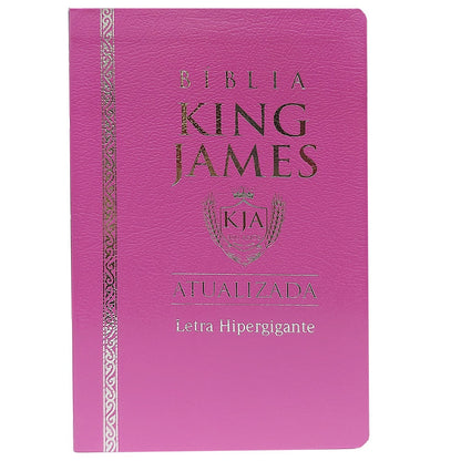 Bíblia King James Atualizada | KJA | Letra Hipergigante | Capa Coverbook Rosa