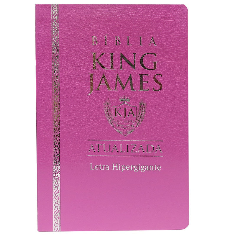 Bíblia King James Atualizada | KJA | Letra Hipergigante | Capa Coverbook Rosa