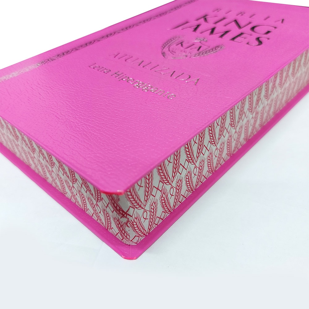 Bíblia King James Atualizada | KJA | Letra Hipergigante | Capa Coverbook Rosa