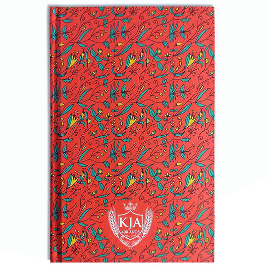 Bíblia Sagrada Slim Floral Salmão | KJA | Letra Normal | Capa Dura