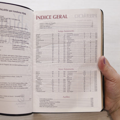 A Bíblia do Pregador | ARC | Letra Normal | Capa PU Preta Nobre