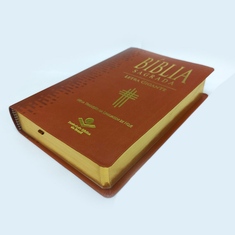 Bíblia Sagrada | NTLH | Letra Gigante | Capa Luxo Marrom Claro