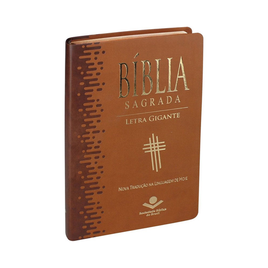 Bíblia Sagrada | NTLH | Letra Gigante | Capa Luxo Marrom Claro