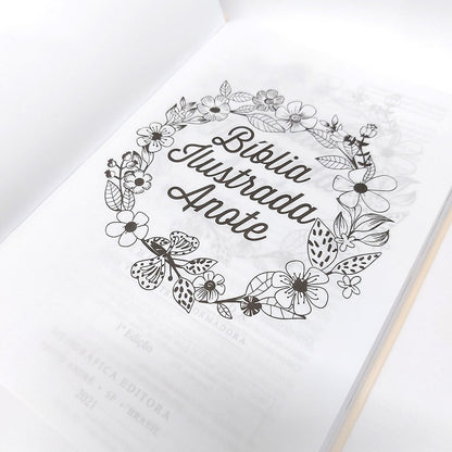 Bíblia Ilustrada Anote Minha Força | NVT | Letra Normal | Capa Dura