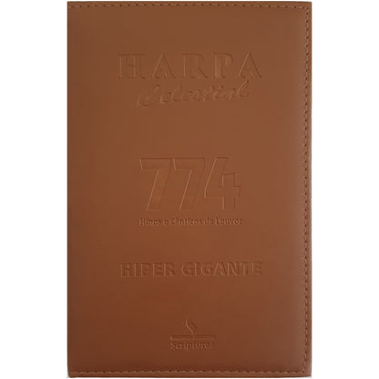 Harpa Celestial 774 | Hipergigante | Capa Luxo Marrom Claro