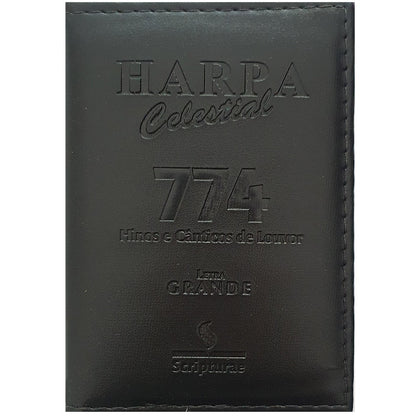 Harpa Celestial 774 |Letra Grande | Capa Luxo Preto