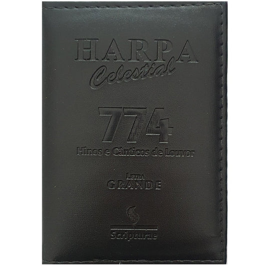 Harpa Celestial 774 |Letra Grande | Capa Luxo Preto